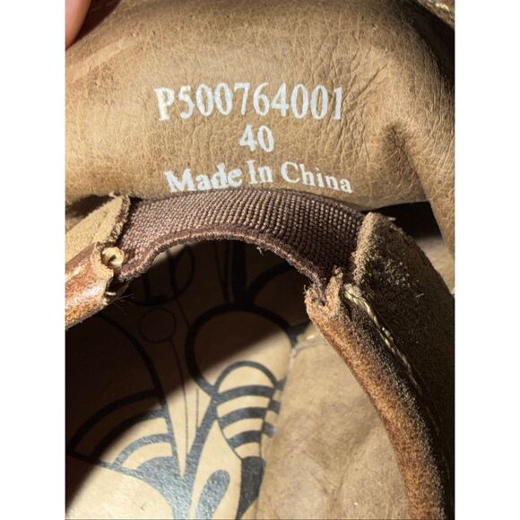 FLY London Olive Suede Loafers with Leather Trim Shoe Size EU 40 US 9-9.5 - Picture 8 of 8